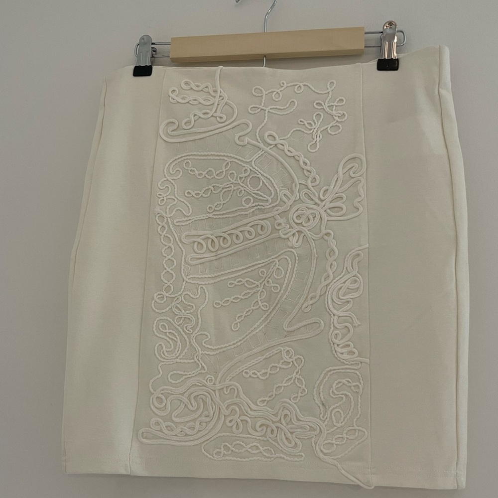 White/ivory mini skirt- cotton
